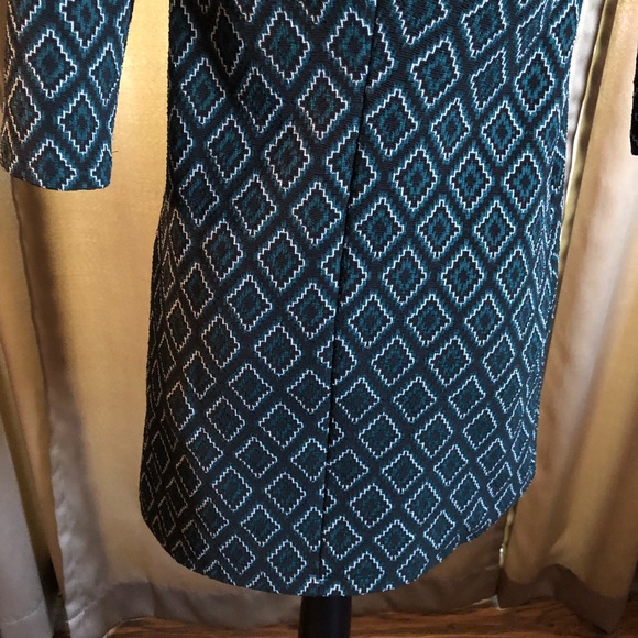 Zara 3/4 Sleeve Winter Collection Dress with Diamond Pattern - Picture 6 of 9